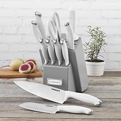 Cuisinart C77SSW-12PG Color Pro Collection 12 Piece Knife Block Set, White  with Grey Block - Yahoo Shopping