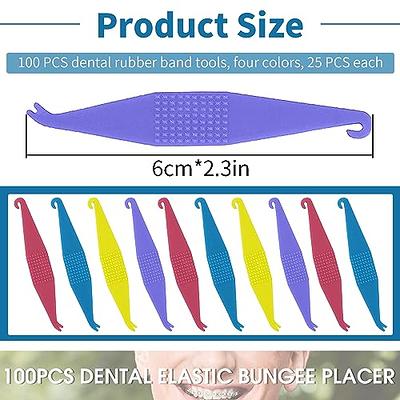 Wergund 100Pcs Dental Elastic Rubber Bands Placers for Braces, Braces  Rubber Band Tool, Disposable Plastic Orthodontic Elastic Placers-Multi  Color - Yahoo Shopping