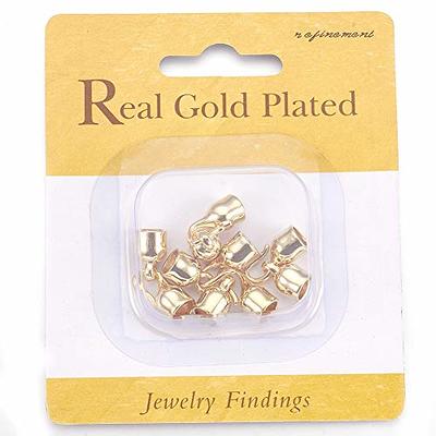 1 Box 100Pcs Cord end caps Brass Ribbon Ending Clasp Terminators