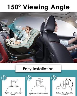 Baby Mirror for Car, Back Seat Baby Car Camera with Night Vision