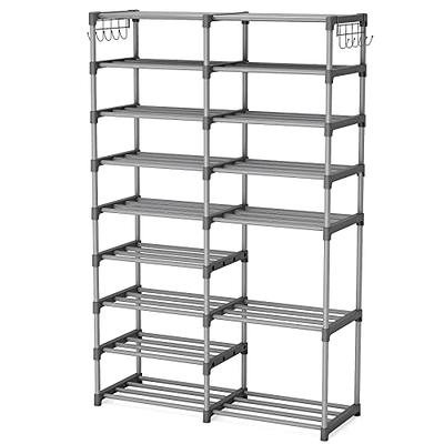  Tribesigns Shoe Rack Organizer, 36-44 Pairs Storage Shelf, 10  Tiers Stand, for Closet, Boot Organizer with 2 Hooks, Stackable Tower :  Home & Kitchen