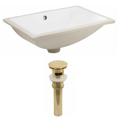 16.5-in. W CSA Oval Undermount Sink Set in White - Chrome Hardware - Overflow Drain Incl.