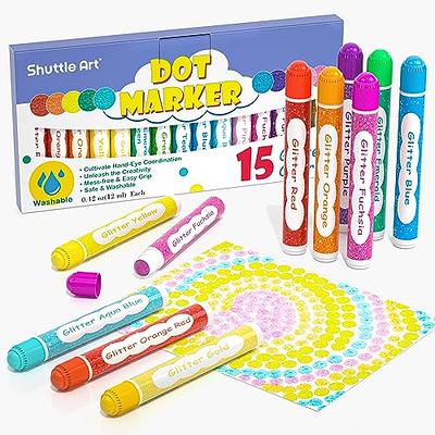 Shuttle Art Dot Markers, 15 Colors Washable Markers for Toddlers,Bingo  Daubers Supplies Kids Preschool Children, Non Toxic Water-Based - Yahoo  Shopping