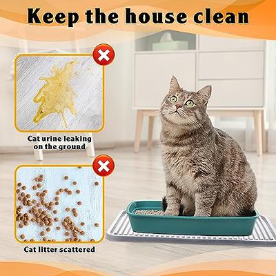  PetFusion ToughGrip Waterproof Cat Litter Mat w/Inner Channels  & Raised Outer Lip, Large, Premium Grade Silicone