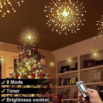 LED Firework Lights Wire Starburst String Lights Fairy Lights,Christmas  Decorative Hanging Lights for Party Patio Bedroom Christmas