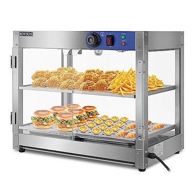 ROVSUN 35 Pizza Warmer Food Warmer Display, 3-Tier Electric Food Warmer  Commercial Countertop w/LED Lighting Adjustable Removable Shelves Glass  Door, Pastry Display Case for Buffet Restaurant 1500W - Yahoo Shopping
