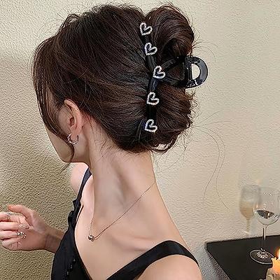 4PCS Braided Hair Clips for Women, Flocking Hair Clips with