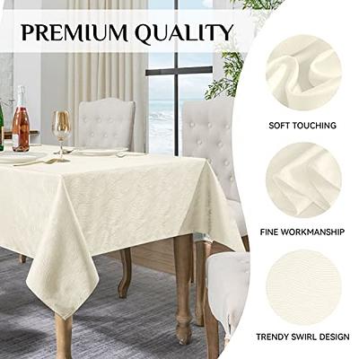 Softalker Rectangle Tablecloth Waterproof & Stain Resistant Table Cloth  Wrinkle Free Fabric Washable 210GSM Polyester Table Cover for