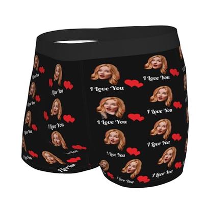 Custom Boxer with Couple face, Personalized Boxer Briefs, Personalized Face  Boxe