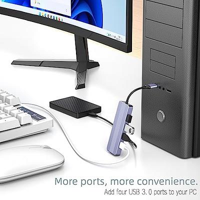  HOPDAY 4-Port USB Hub, USB 3.0 Hub, Ultra-Slim USB Splitter for  MacBook Pro/Air, Multiport Adapter 5Gbps Data Hub for iMac Pro,Xbox,Ps4,Dell,  HP, Surface Pro,Notebook PC,Tesla Model 3,Mobile HDD : Electronics