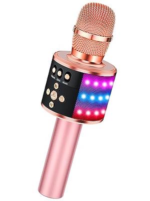 Alversun Wireless Karaoke Microphone for Kids, Bluetooth Karaoke Microphone  Portable Handheld Singing Karaoke Mic Speaker 3 4 5 6 7 Years Old Toys