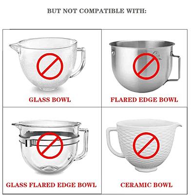 GVODE Red Mixing Ceramic Bowls Fits all Kitchenaid Bowls for Mixer