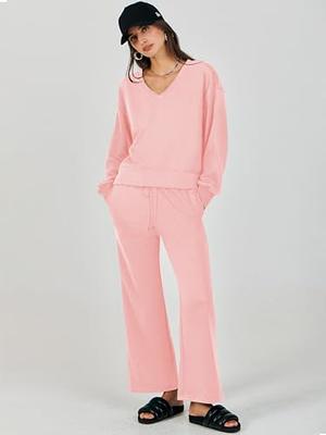 Matching Set Pink Pants Women, Pink Clothing Sets Women