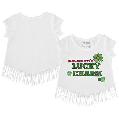 Lids Chicago Cubs Tiny Turnip Girls Youth Heart Banner Fringe T-Shirt