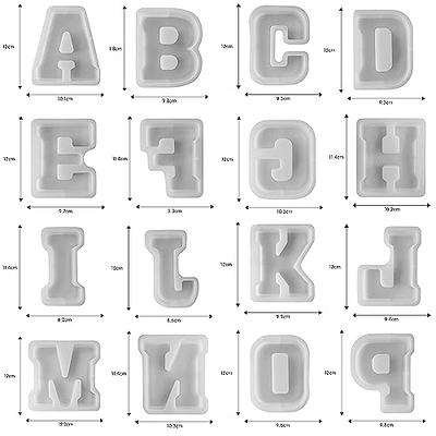 26 Pcs 5 Inch Letter Mold Letter Resin Mold Alphabet Resin Mold Jewelry  Resin Casting Molds