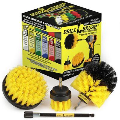 Yellow Corner Brush - Medium Bristles - Cone Shaped - Bathroom Cleaning |  C-S-Y-QC-DB