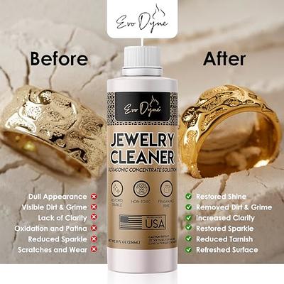  Jewelry Cleaner, Ultrasonic Jewelry Cleaner Solution - The  Jewelry Cleaner for Gold, Silver, Platinum Diamonds and Non-Porous Precious  and Semi-Precious Jewelry (Pack of 2) : Clothing, Shoes & Jewelry