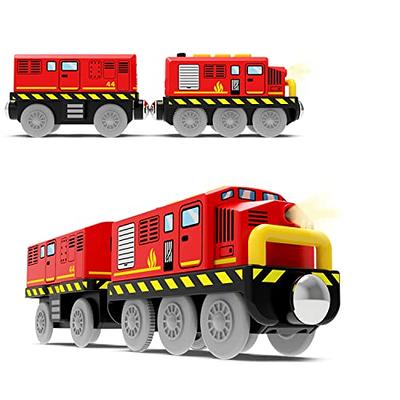 Train Toys Battery Operated Locomotive Train for Wooden Track, Motorized  Train for Toddlers with Magnetic Connection, Compatible with Thomas, Brio,  Chuggington, Melissa and Doug - Yahoo Shopping