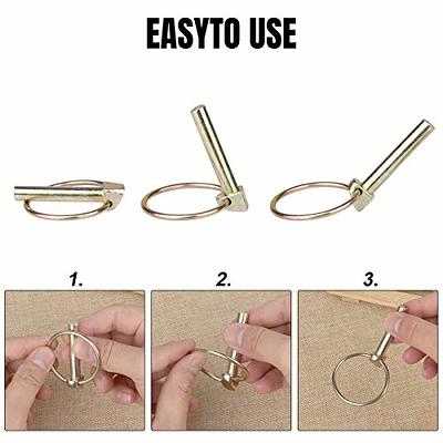 30PCS 4 and 3 Heavy Duty Safety Pins Stainless Steel Spring Lock