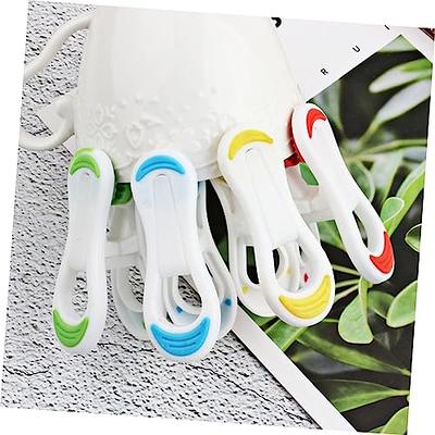  24pcs Laundry Hooks Clip Plastic Clothes Hangers Pins