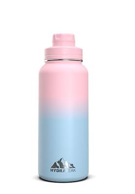 Hydrapeak 32oz Stainless Steel Lilac Water Bottle with 3 interchangeable  lids and 2 reusable straws : : Sporting Goods