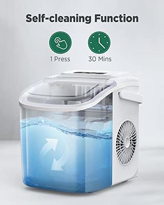 Silonn Ice Makers Countertop, 9 Cubes Ready in 6 Mins, 26lbs in 24hrs