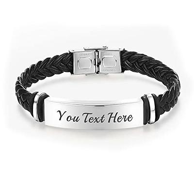  Personalized Mens Bracelet for Men Dad Gift Fathers