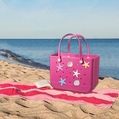 fiintrwa Rubber Beach Bag Accessories Charms for Women Rubber Totes Inserts  Charms Decoration for Bogg Bag Accessories