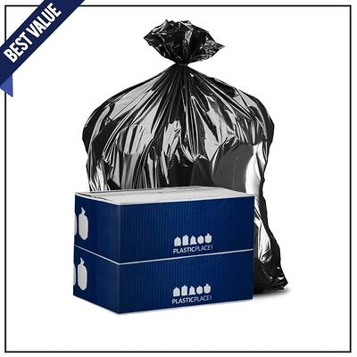 Plasticplace 42 Gallon Contractor Trash Bags, Clear (50 Count)