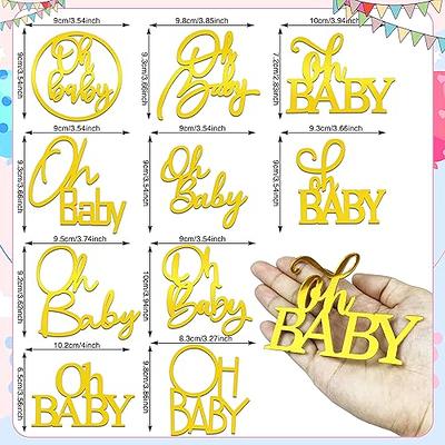 Oh Baby Foil Cake Topper, Gold