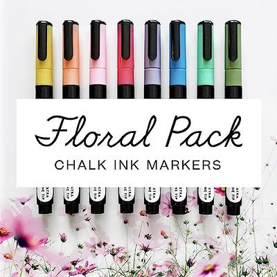 Funcils Fine Tip Chalk Markers for Chalkboard, Blackboard, Window, Labels,  Bistro, Glass, Car, Board (10 Pack, 3mm) - Wet Wipe E