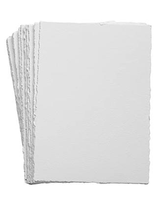 Handmade Paper Watercolor 50 Sheets Deckle Edges Cold Press Cotton Blank  Pads