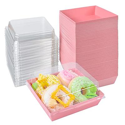 50 Pack Sandwich Box Charcuterie Boxes with Clear Lids Hot Dog Container  Disposable Food Containers with Lids for Strawberries, Chocolate Covered