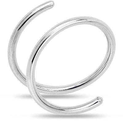 ASOS DESIGN sterling silver double row hoop earring in 14k gold | ASOS