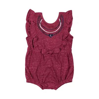 Girls Infant Royal Boise State Broncos Sleeveless Swirls Ruffle Bodysuit