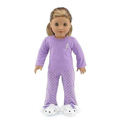 Emily Rose 18 Inch Doll Pajamas PJs Outfit, Including Puppy 18