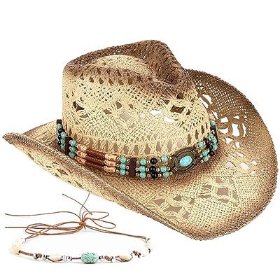 HADZAM Outback hat Shapeable into Leather Cowboy Hat Durable Leather Hats  for Men