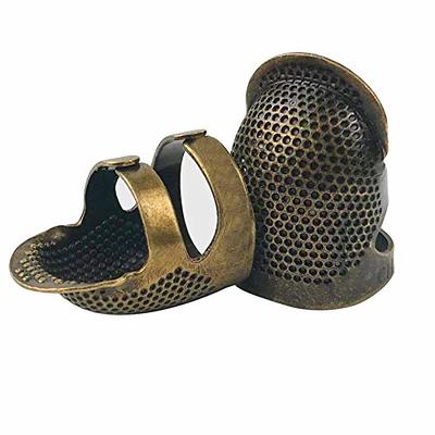 11Pcs Sewing Thimble Finger Protectors, Adjustable Metal Copper Finger  Thimble Silicone Leather Thimble Finger Tips Finger Shield Ring Fingertip Quilting  Sewing Supplies for Embroidery Needlework(B) - Yahoo Shopping