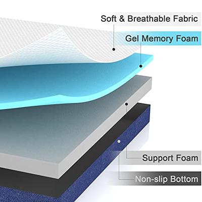 Folding Mattress, TEQSLI Trifold Gel Memory Foam Mattress 4 Inch