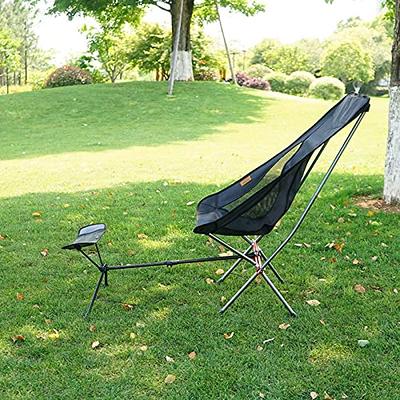 Gymax 2pcs Hammock Camping Chair w/ Retractable Footrest & Carrying - Blue