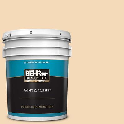 BEHR Premium Plus 1 gal. #M250-2 Golden Pastel Satin Enamel Low Odor Interior Paint & Primer