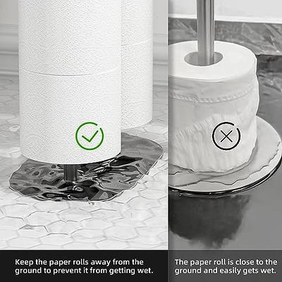 Kitsure Toilet Paper Holder Stand - Free-Standing Toilet Paper