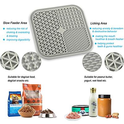 CIICII Dog Lick Mat for Dogs Crate, 2 in 1 Dog Slow Feeder Treat Mat (Large