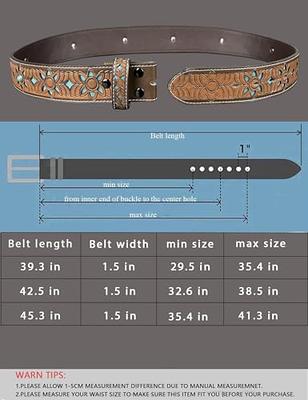 Topacc Rhinestone Studded Western Belt