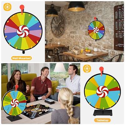  12 Inch Spinning Prize Wheel, Heavy Duty Base with 10 Slots  Color Tabletop Spinner, Spin The Roulette Wheel for Carnival, Trade Show  and Win Fortune Spin Games : Toys & Games