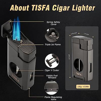 TISFA Cigar Travel Humidor Case with Cigar Cutter and Cigar Stand, Por –  XIFEI