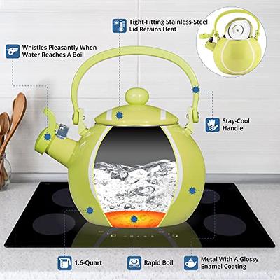 Tea kettle, Cute Whistling Tea Kettle for Stove Top with Dot Pattern, Small  Teapot with Loud Whistle Food Grade Stainless Steel Tea Pot Water Kettle