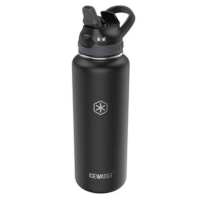 CIVAGO 40 oz Insulated Water Bottle With Straw, Stainless Steel Sports  Water Cup Flask with 3 Lids (Straw, Spout and Handle Lid), Double Walled  Travel