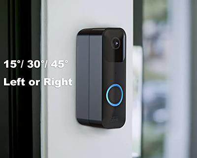 Blink Doorbell Mount for Apartment Door - No-Drill Anti Theft Adjustable  Angle (45° Left and Right) Bracket Compatible with Blink Holder Camera