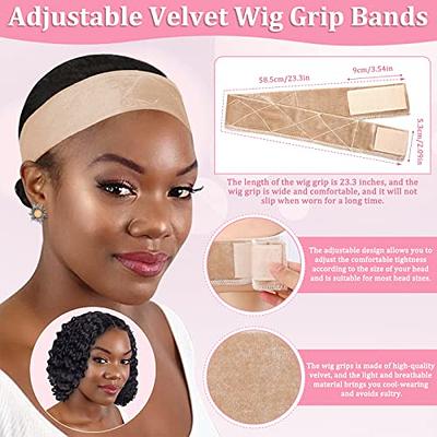 Elastic Wig Band for Melting Lace, Lace Melting Band with Rat Tail Comb,  Edge Brush, Wig Bands for Keeping Wigs in Place, Wig Band for Edges Laying